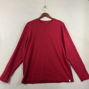 Burts Bees Baby Unisex Size XL Long Sleeve Shirt‎ Sweater Red Base Layer Casual